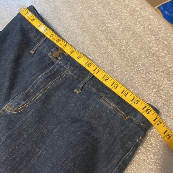 Code Bleu Wide Leg Flat Front High Waist Welt Pocket Trouser Jeans Size 12 - Picture 9 of 11